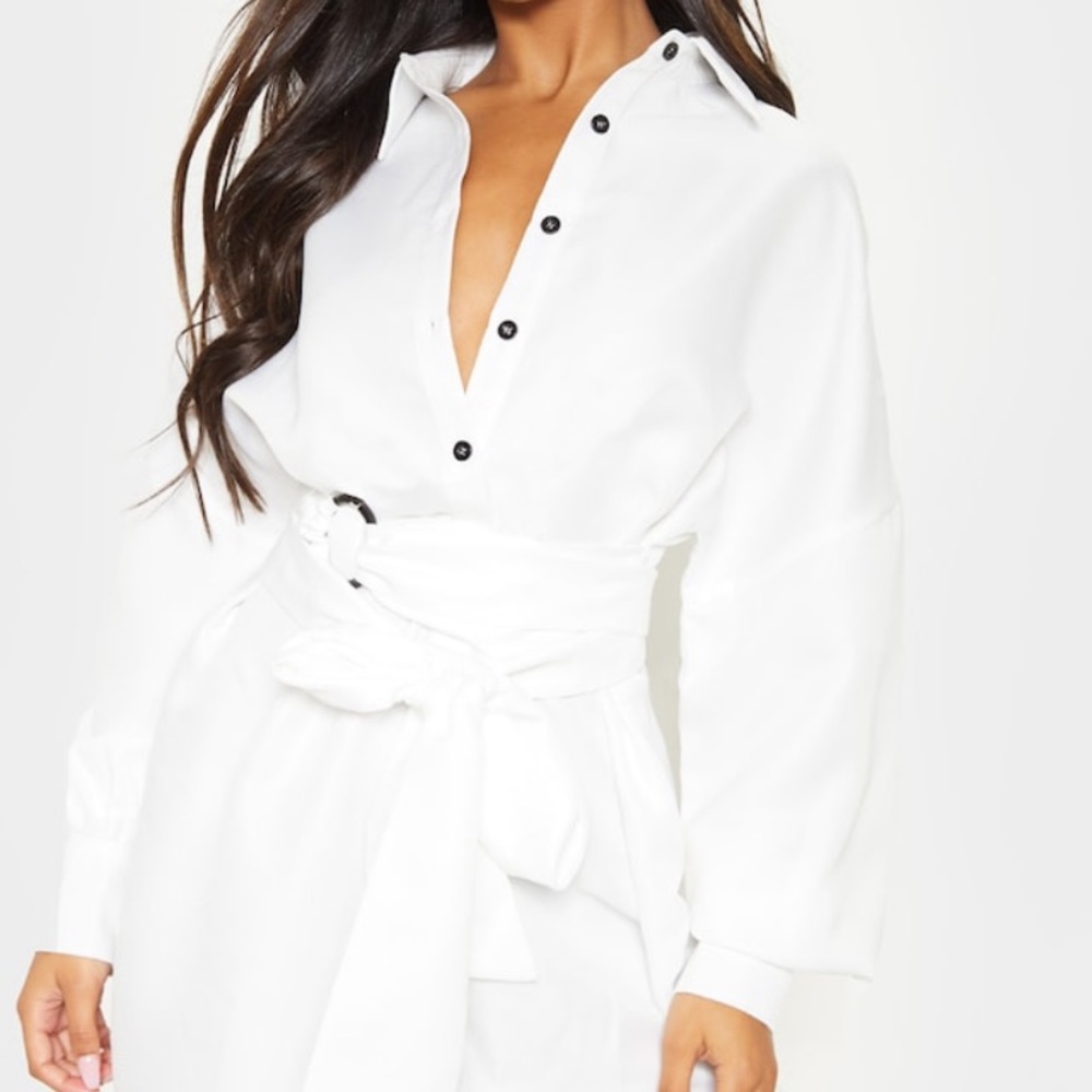 Pretty Little Thing Belted Shirt Dress